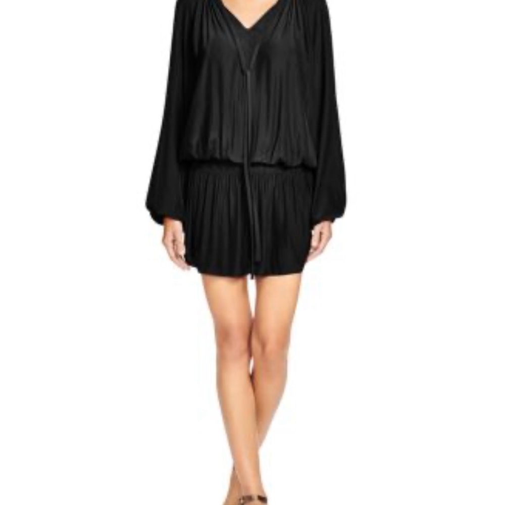 Ramy Brook Slate Gray Pleated Dress